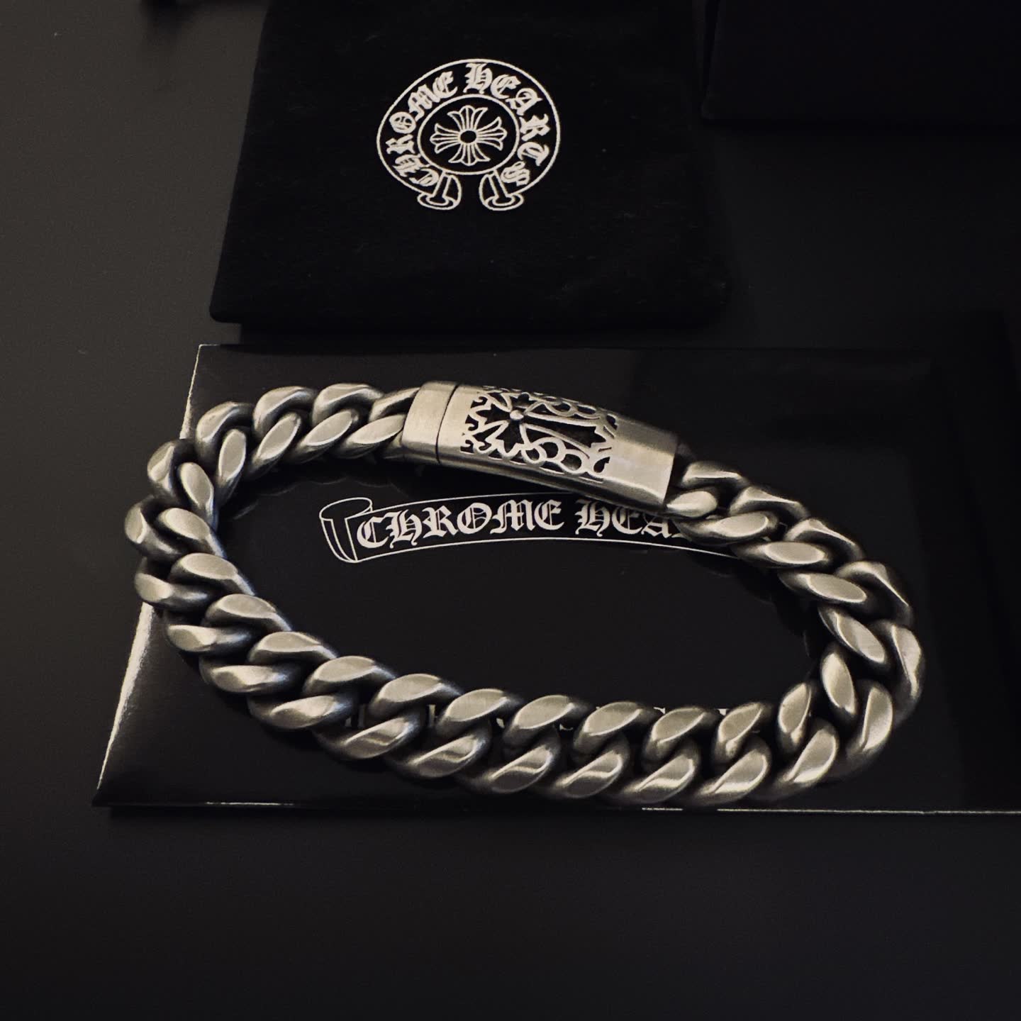 Chrome Hearts Silver Chain Bracelet